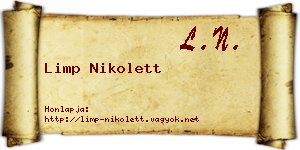 Limp Nikolett névjegykártya